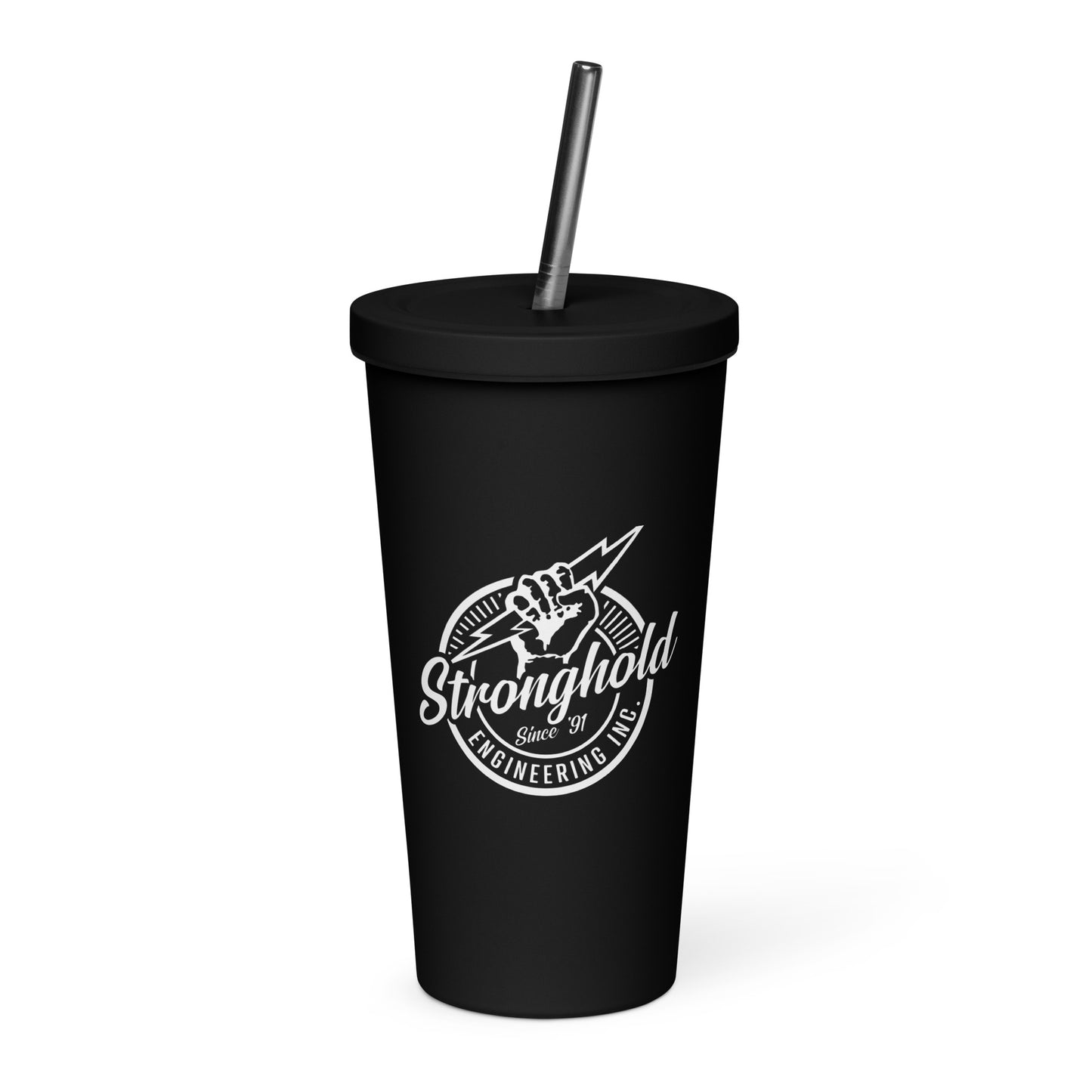 Insulated tumbler with straw