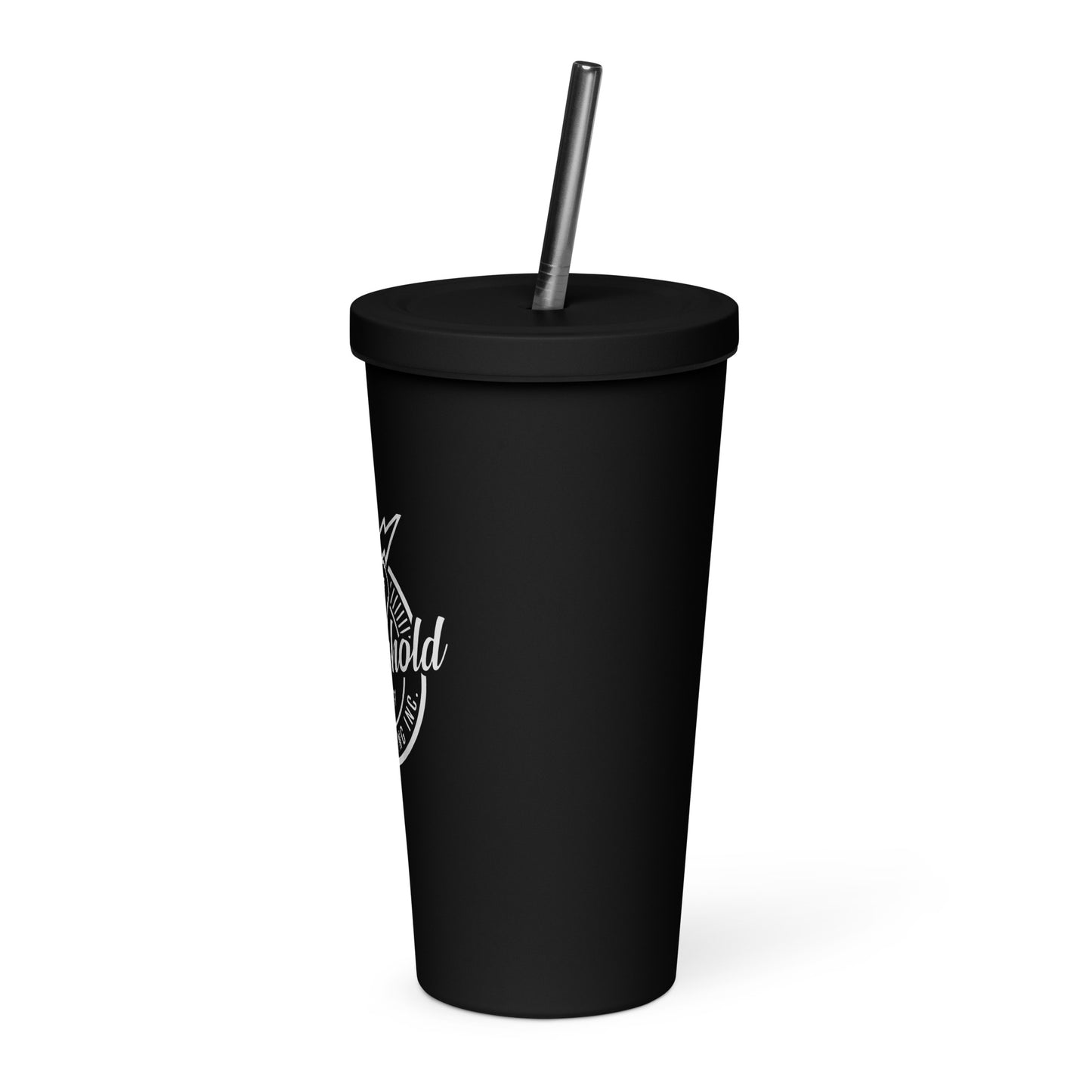 Insulated tumbler with straw