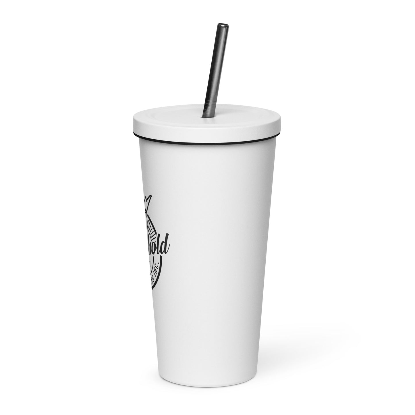 Insulated tumbler with straw